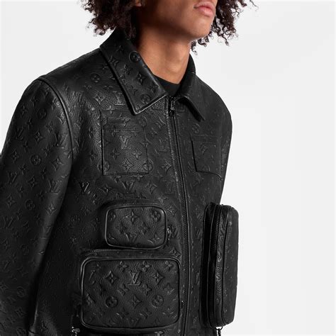 louis vuitton reverse monogram jacket|monogram embossed utility jacket.